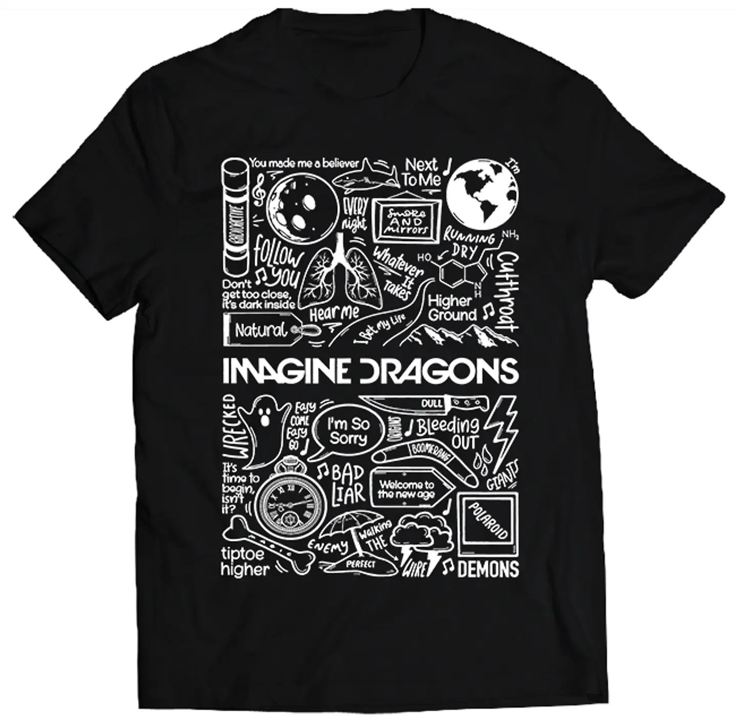 Polera Imagine Dragons - Temazos White | Indie Rock 1