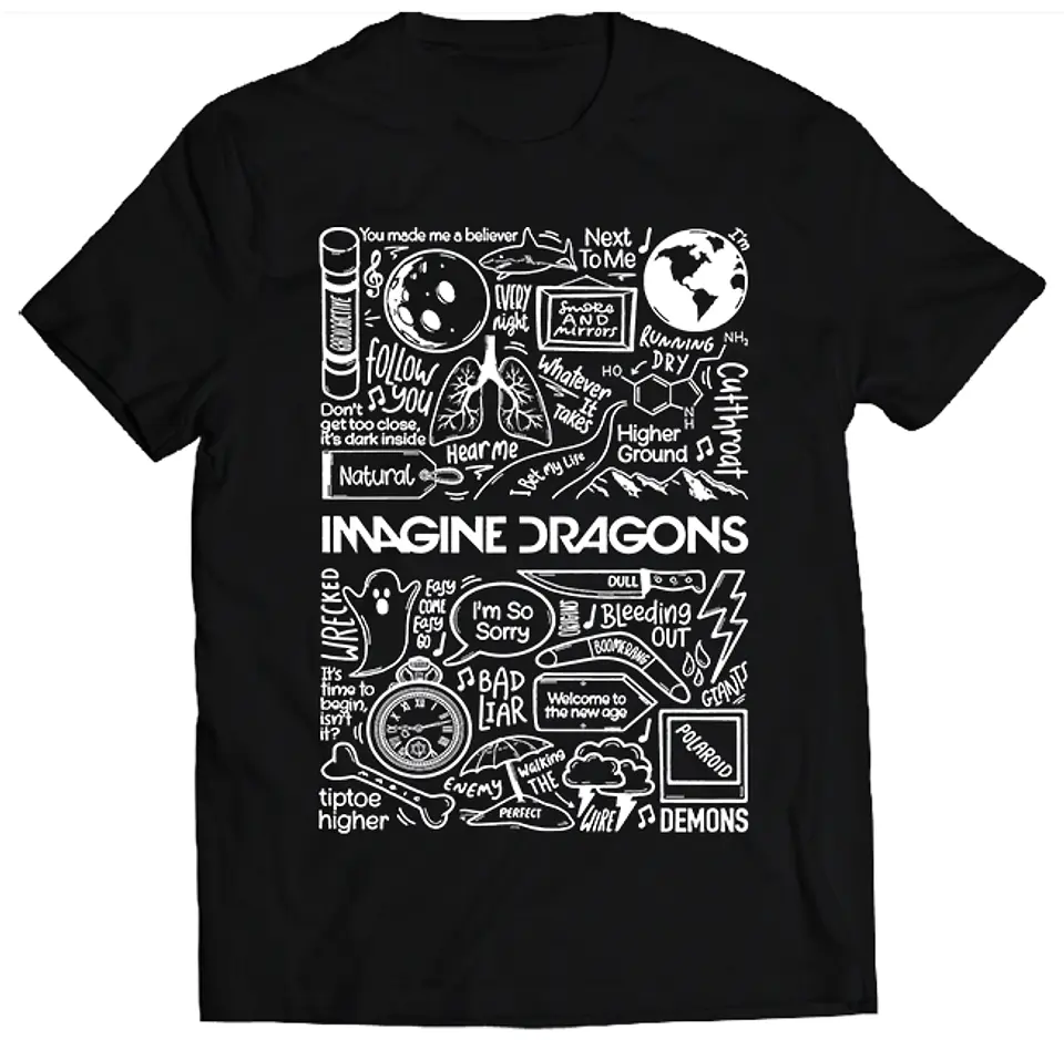 Polera Imagine Dragons - Temazos White | Indie Rock 1