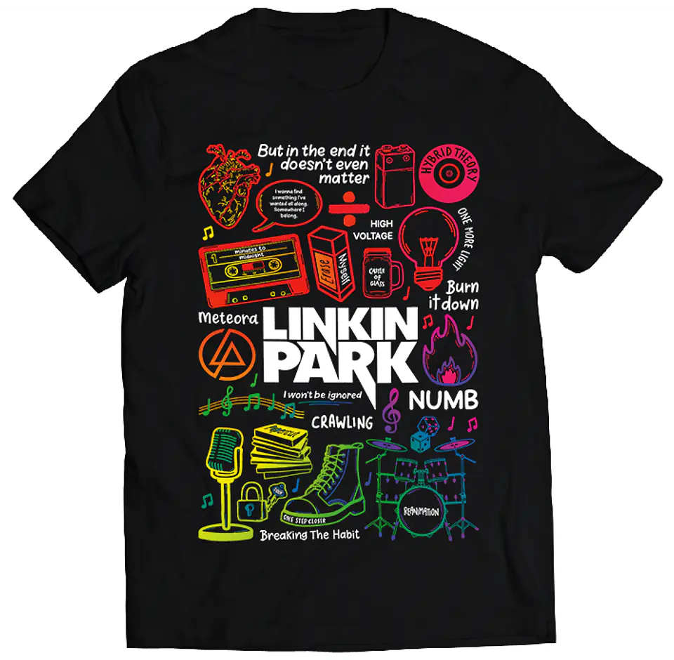 Polera Linkin Park - Temazos Rainbow | Metal 1