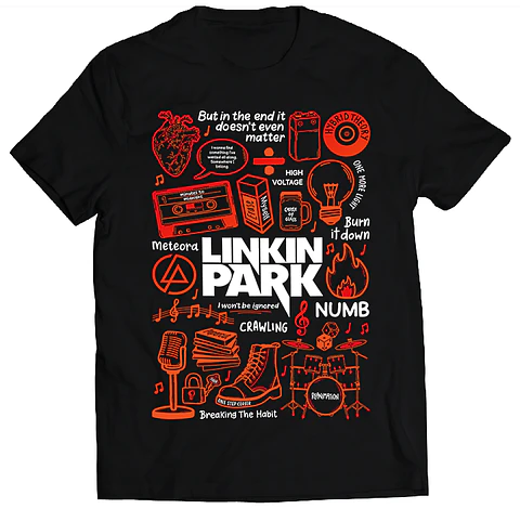 Polera Linkin Park - Temazos Red/Orange | Metal