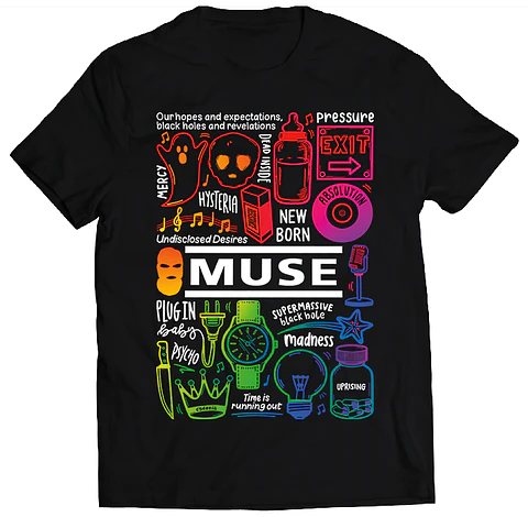 Polera Muse - Temazos Rainbow | Música Pop