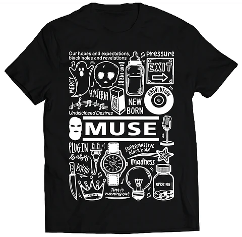 Polera Muse - Temazos White | Música Pop