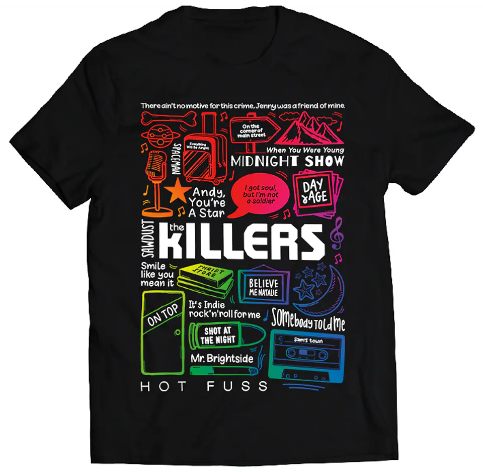 Polera The Killers - Temazos Rainbow | Indie Rock 1