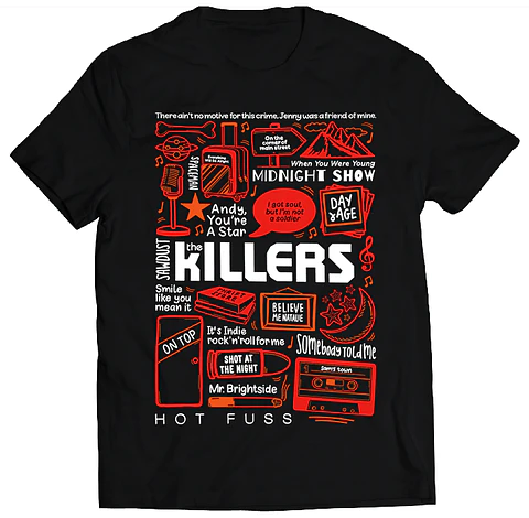 Polera The Killers - Temazos Red/Orange | Indie Rock