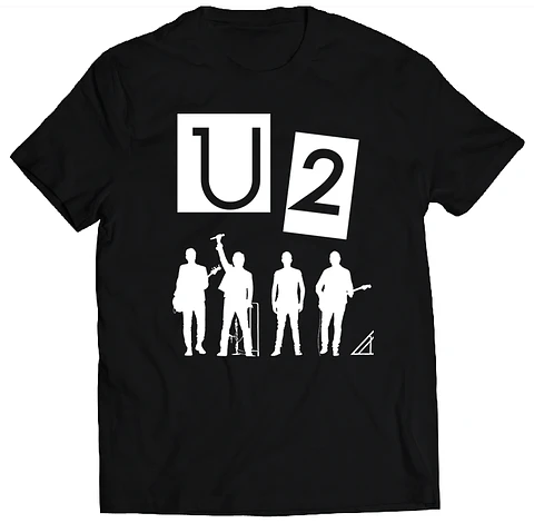 Polera U2 - Siluetas | Rock