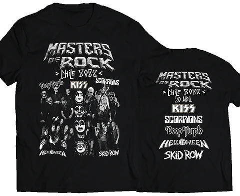 Polera Masters of Rock 2023 - Kiss, Scorpions, Deep Purple, Helloween, Skid Row | Rock