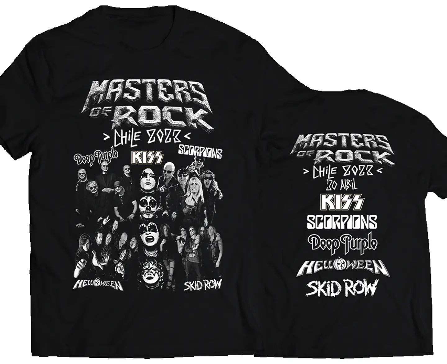 Polera Masters of Rock 2023 - Kiss, Scorpions, Deep Purple, Helloween, Skid Row | Rock 1