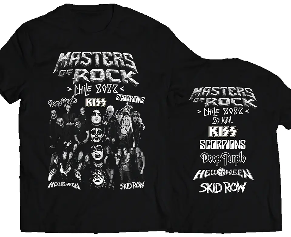 Polera Masters of Rock 2023 - Kiss, Scorpions, Deep Purple, Helloween, Skid Row | Rock 1