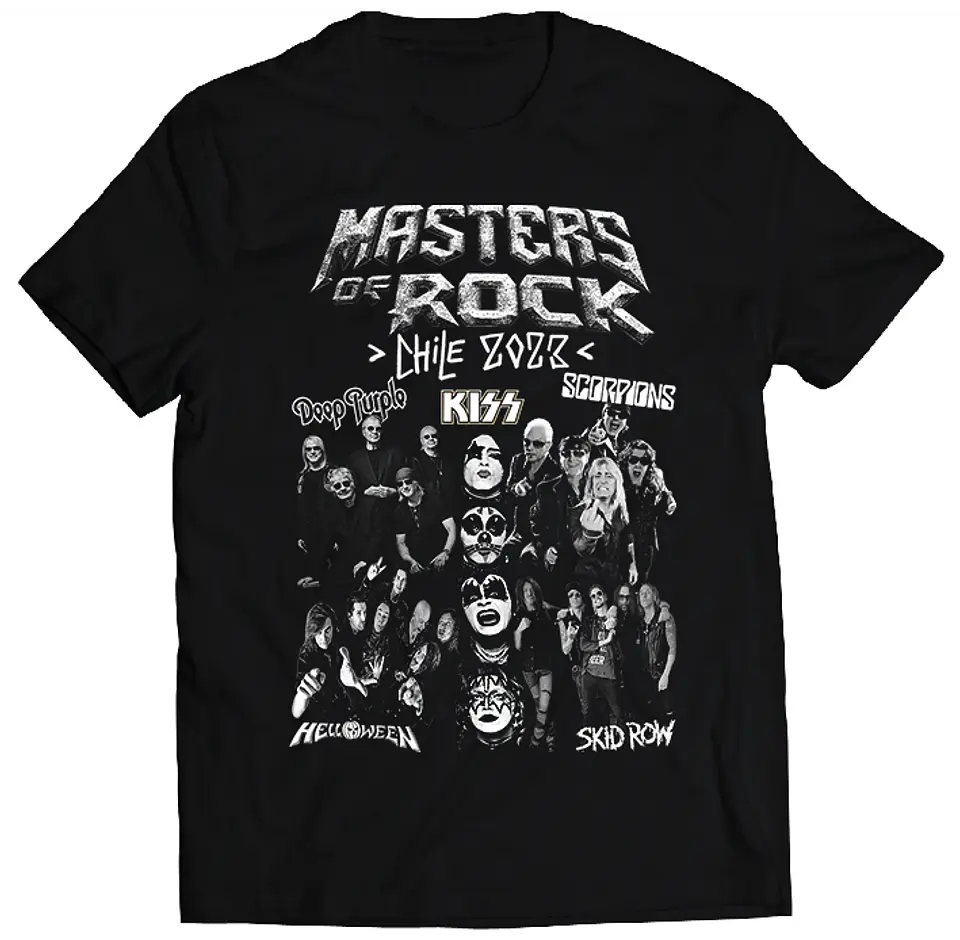 Polera Masters of Rock 2023 - Kiss, Scorpions, Deep Purple, Helloween, Skid Row | Rock 2