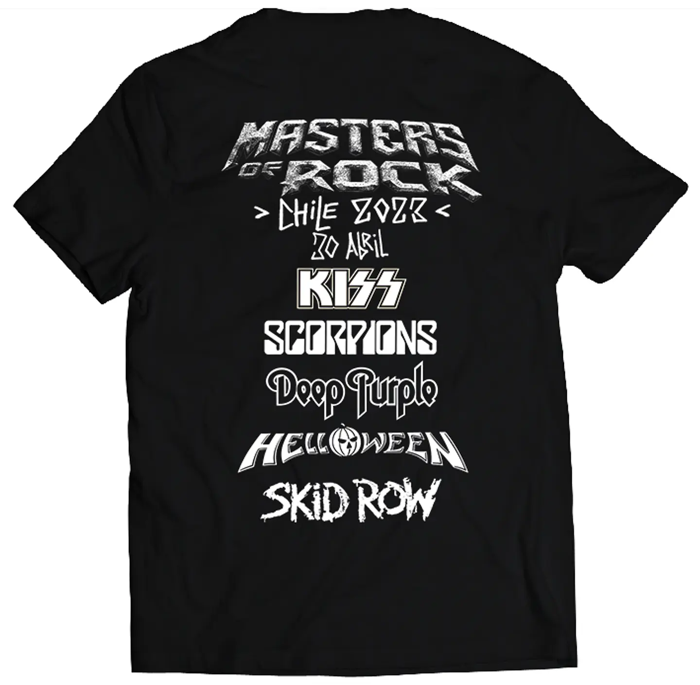 Polera Masters of Rock 2023 - Kiss, Scorpions, Deep Purple, Helloween, Skid Row | Rock 3