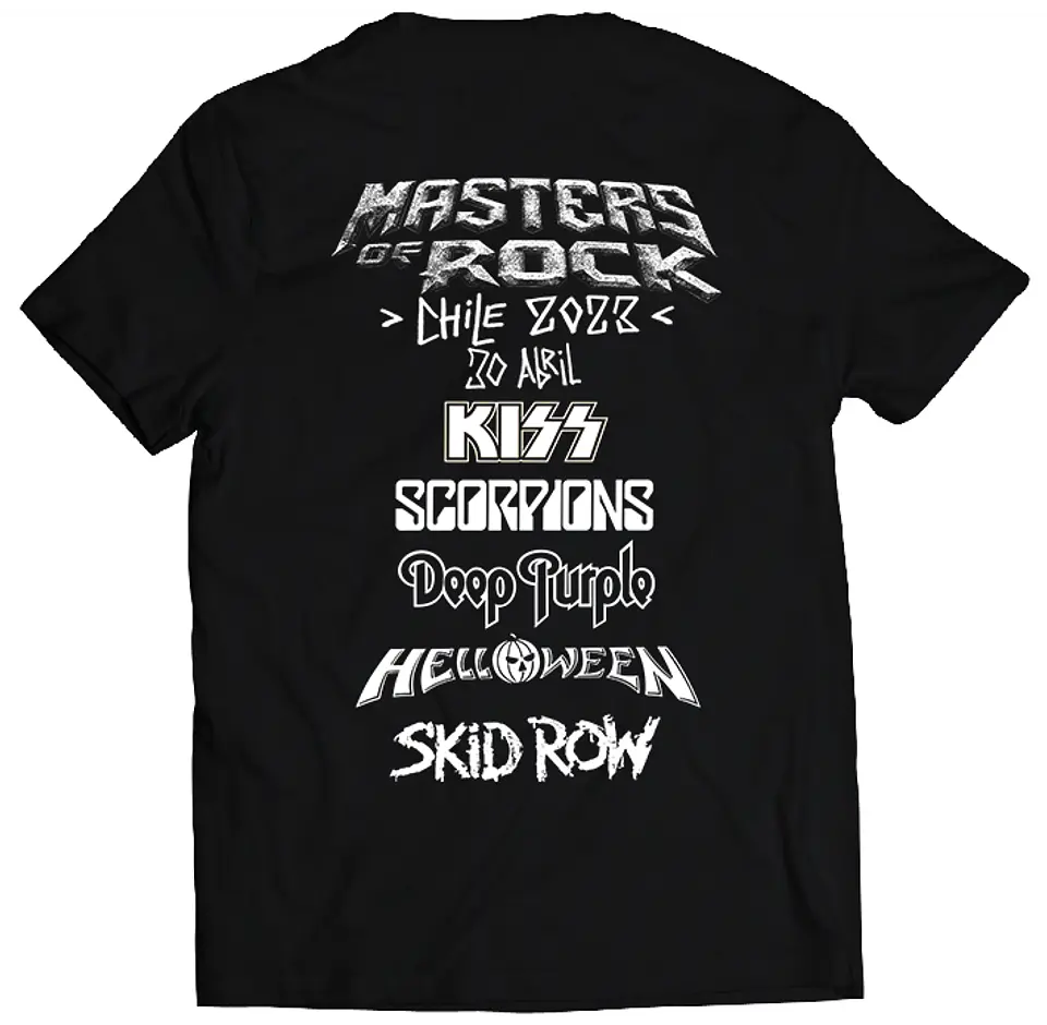 Polera Masters of Rock 2023 - Kiss, Scorpions, Deep Purple, Helloween, Skid Row | Rock 3