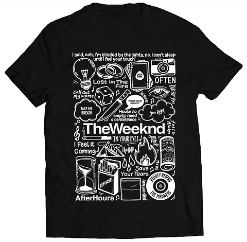 Polera The Weeknd - Temazos White | Música Pop
