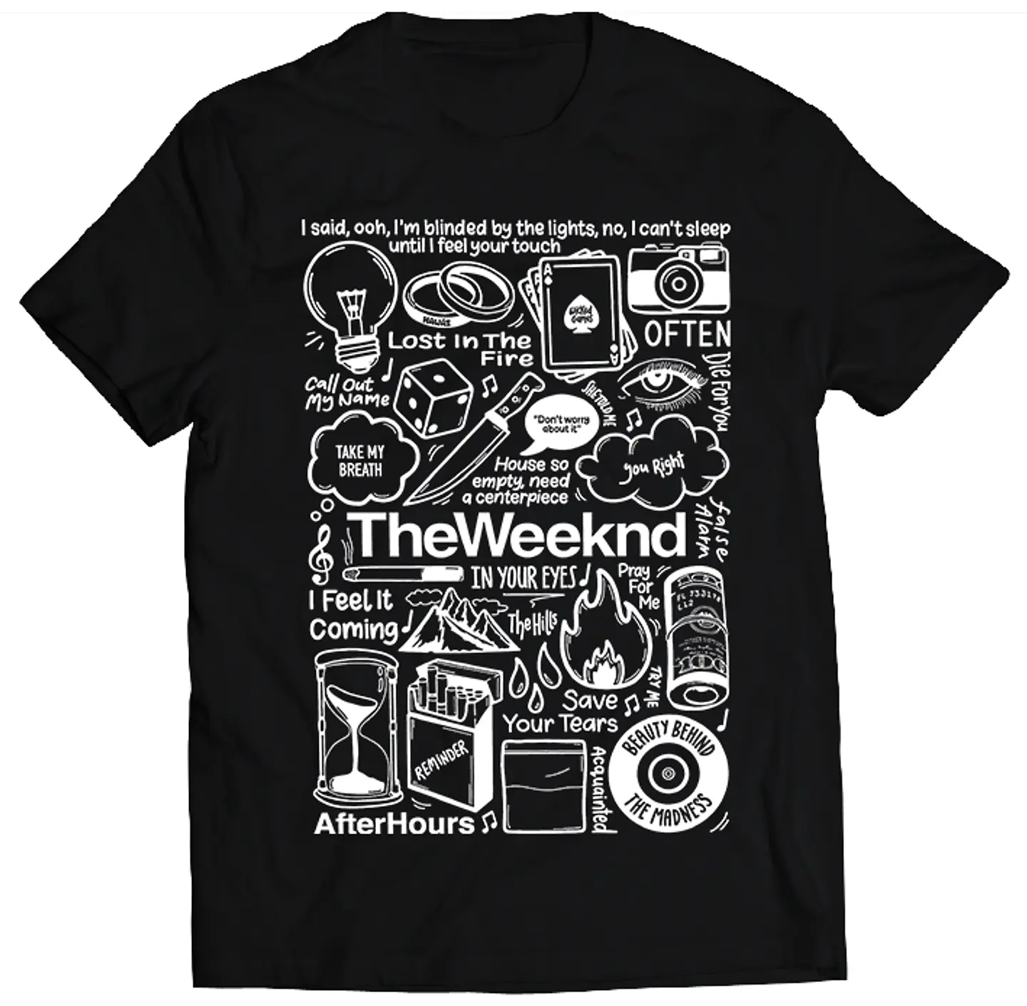 Polera The Weeknd - Temazos White | Música Pop 1
