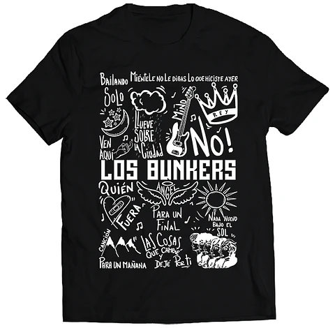 Polera Los Bunkers - Temazos White | Indie Rock