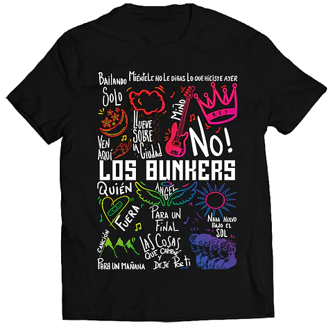 Polera Los Bunkers - Temazos Rainbow | Indie Rock