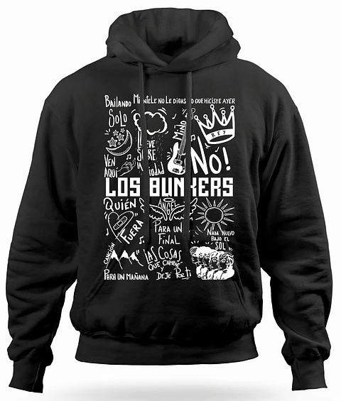 Polerón Canguro Los Bunkers - Temazos White | Indie Rock