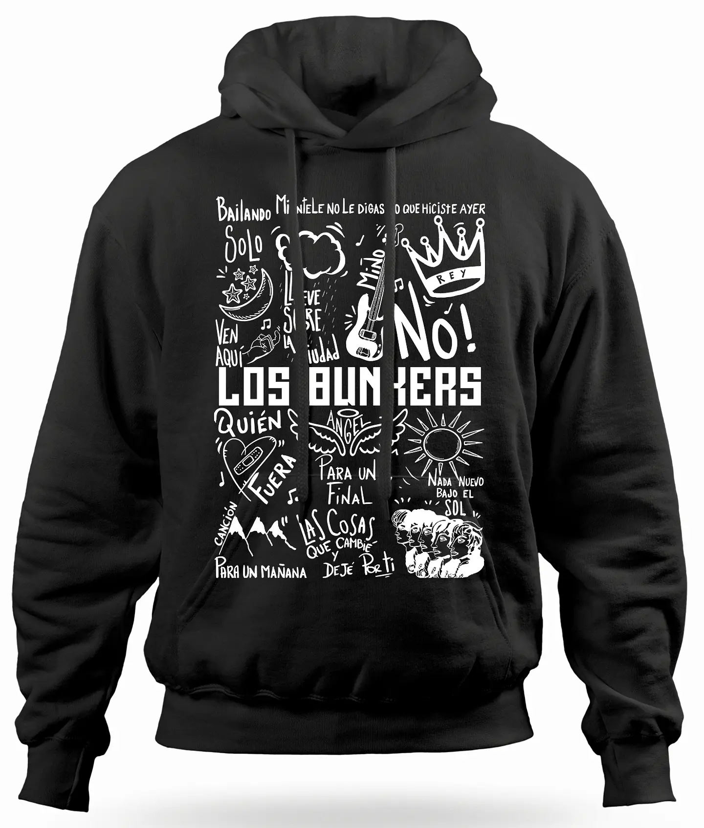 Polerón Canguro Los Bunkers - Temazos White | Indie Rock 1