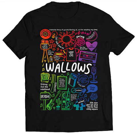 Polera Wallows - Temazos Rainbow | Indie Rock