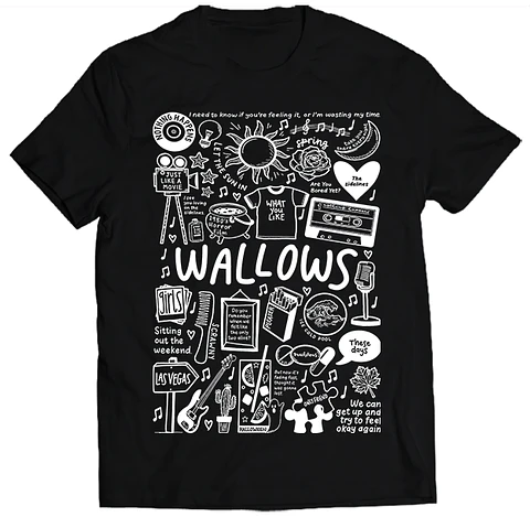 Polera Wallows - Temazos White | Indie Rock