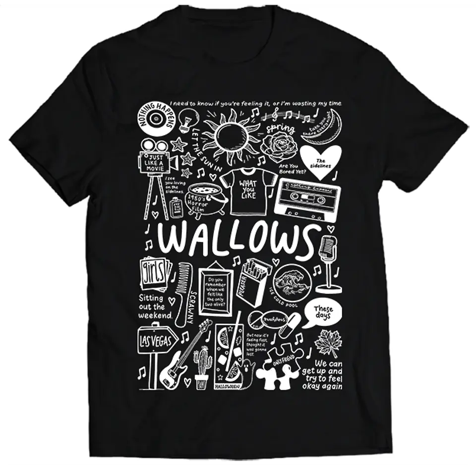 Polera Wallows - Temazos White | Indie Rock 1