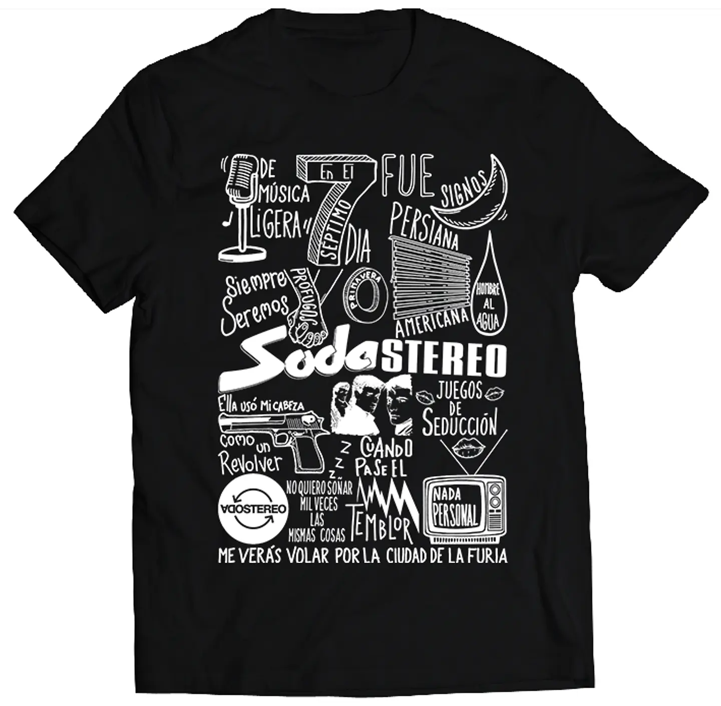 Polera Soda Stereo - Temazos White | Indie Rock 1