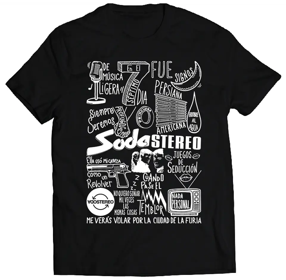 Polera Soda Stereo - Temazos White | Indie Rock 1