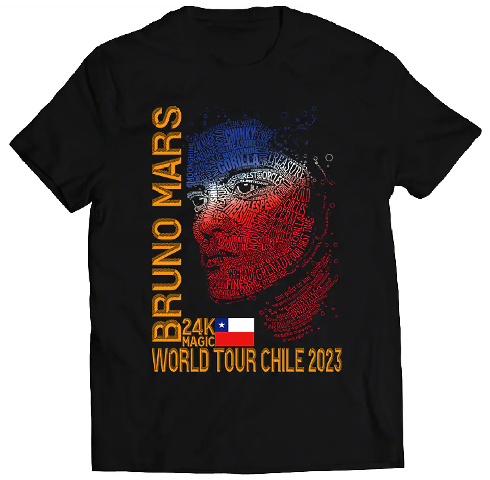 Polera Bruno Mars - World Tour Chile 2023 | Música Pop 3