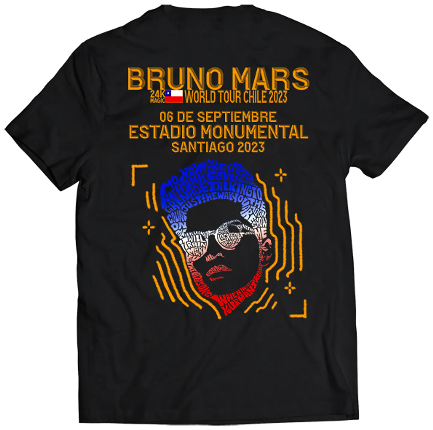 Polera Bruno Mars - World Tour Chile 2023 | Música Pop 2