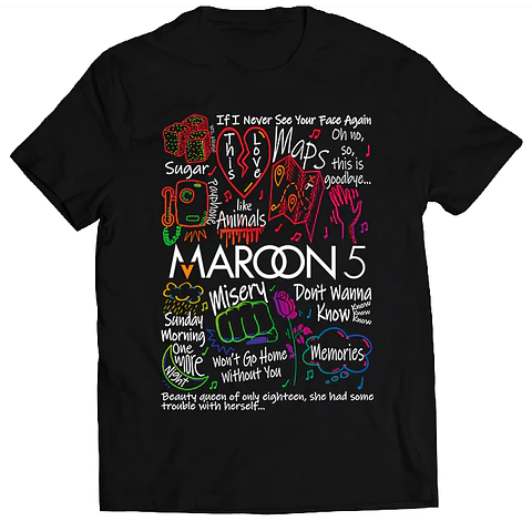 Polera Maroon 5 - Temazos Rainbow | Música Pop