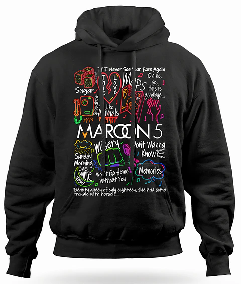 Polerón Canguro Maroon 5 - Temazos Rainbow | Música Pop