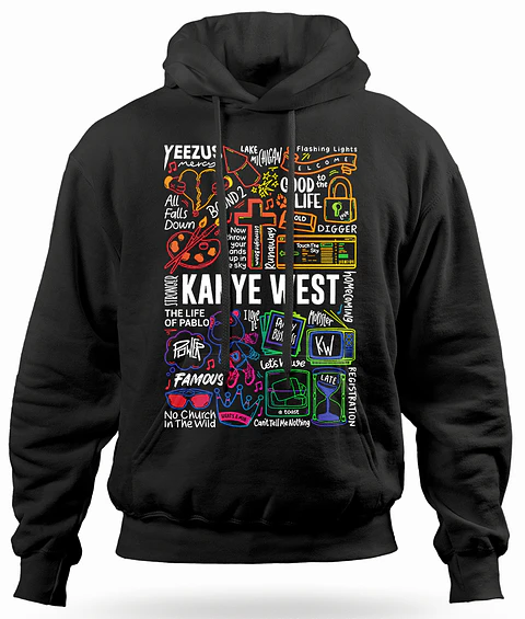 Polerón Canguro Kanye West - Temazos Color | Hip-Hop / Rap