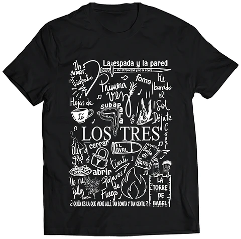 Polera Los Tres Canciones - Temazos White | Polera Música Chilena