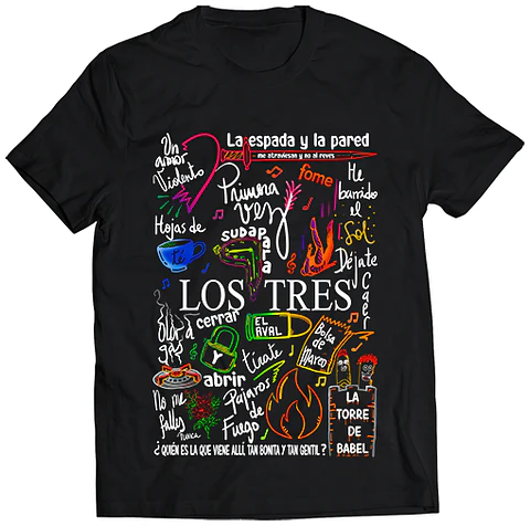 Polera Los Tres Canciones - Temazos Rainbow | Música Chilena