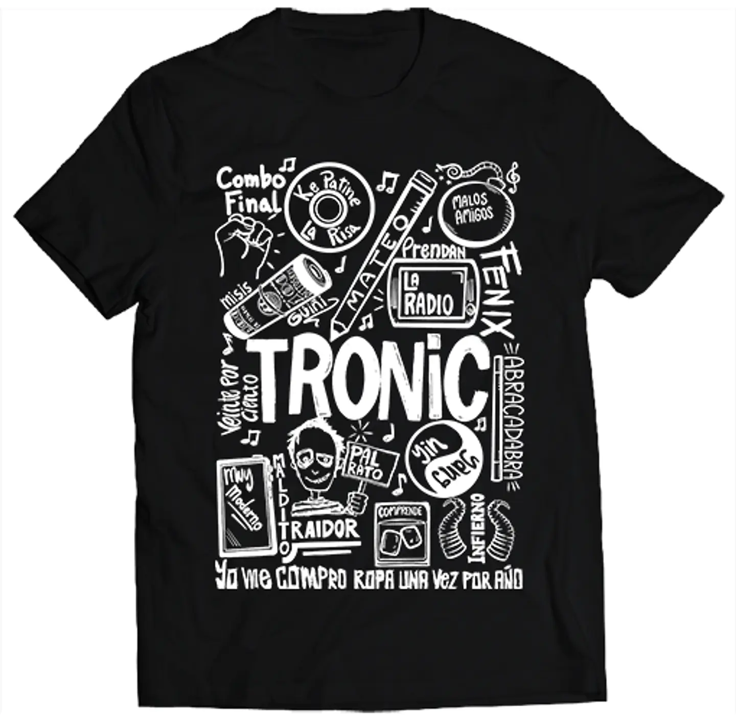 Polera Tronic - Temazos White | Rock 1