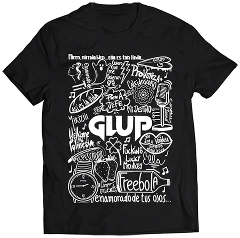 Polera Glup - Temazos White | Rock