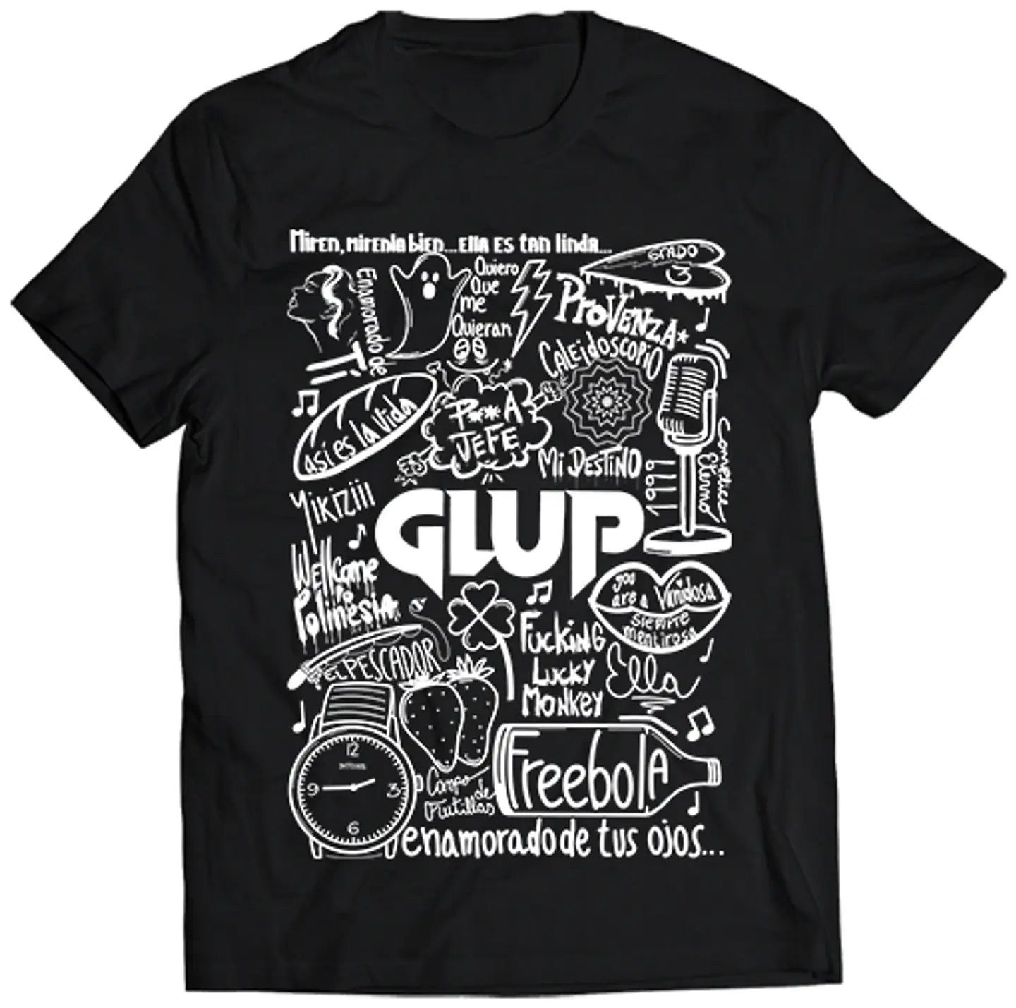 Polera Glup - Temazos White | Rock 1