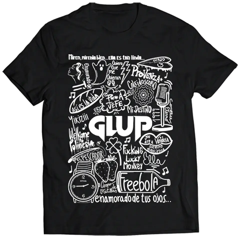Polera Glup - Temazos White | Rock 1