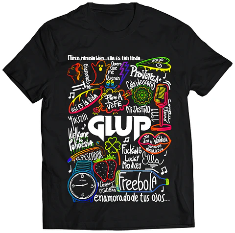 Polera Glup Canciones - Temazos Color | Rock Chileno Independiente