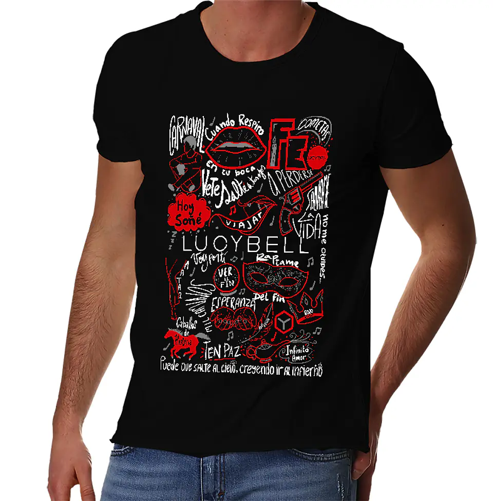 Polera Lucybell - Temazos Rojos | Indie Rock 1