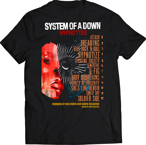 Polera System of A Down - Hypnotize Album | Metal