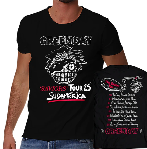 Polera Green Day Saviors Tour 2025 Chile Sudamérica | Fechas Concierto