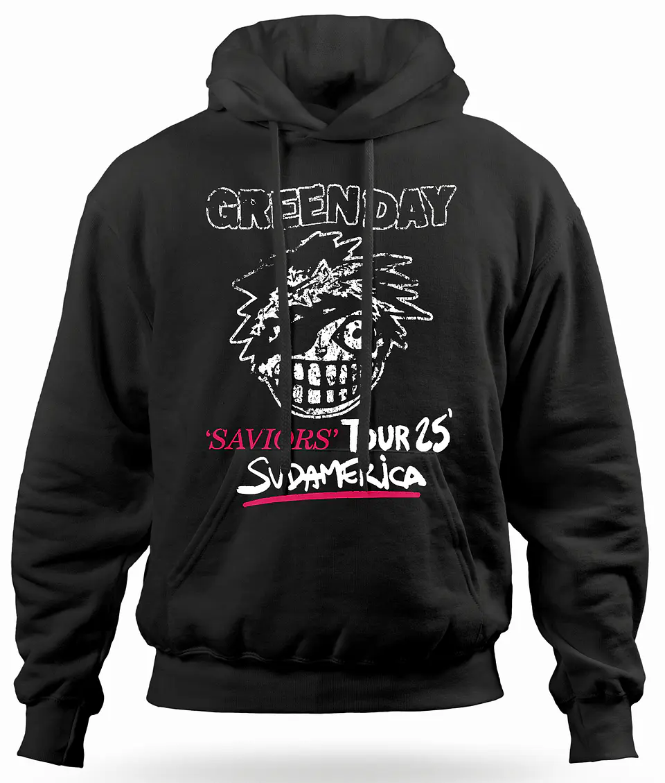 Polerón Canguro Green Day - Saviors Tour Sudamerica Fechas | Rock 2
