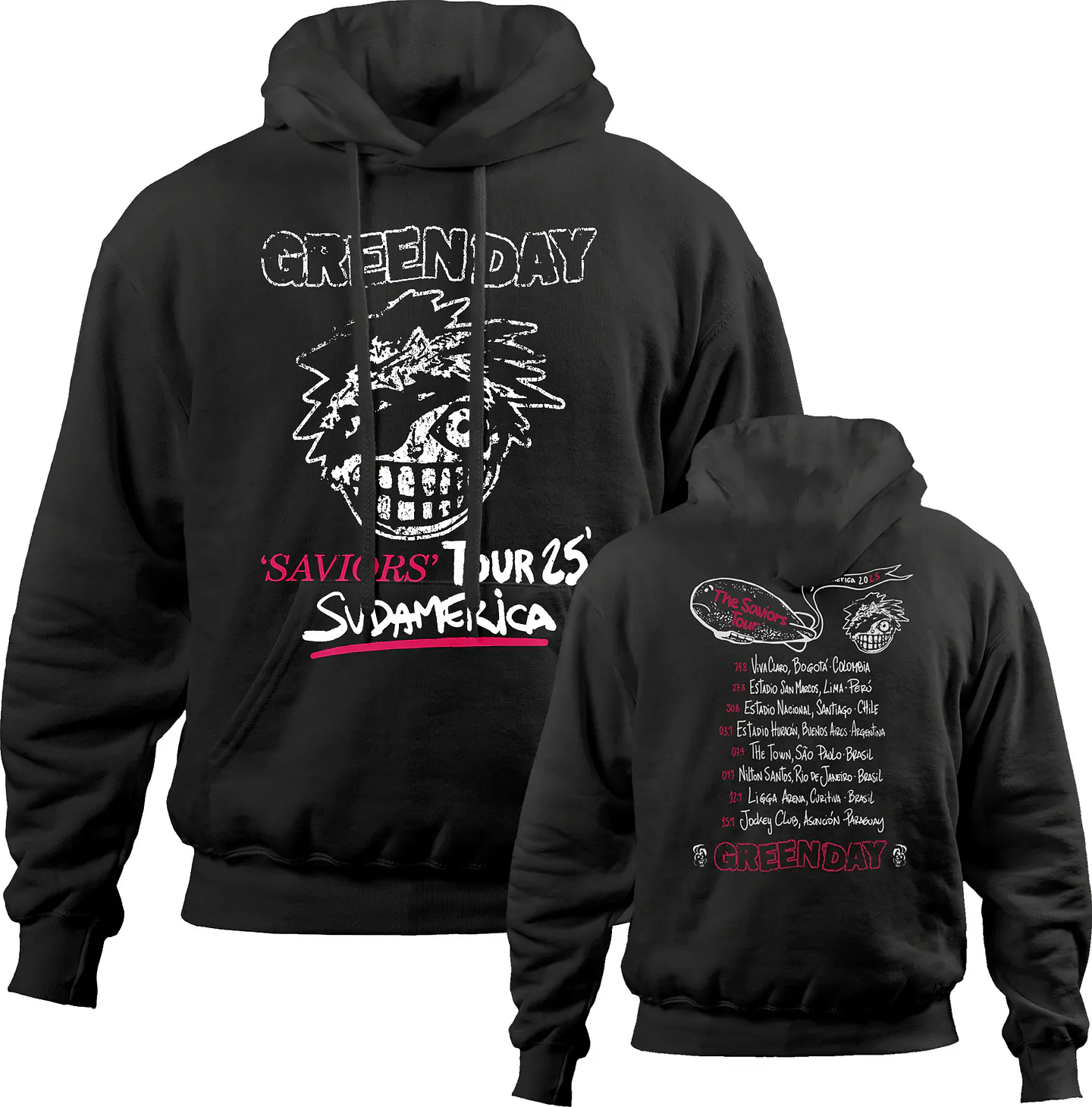 Polerón Canguro Green Day - Saviors Tour Sudamerica Fechas | Rock 1