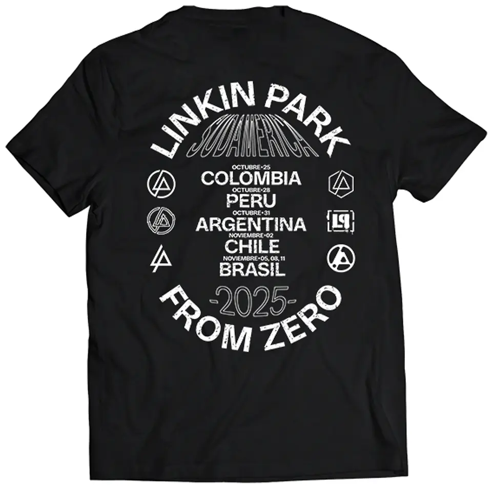 Polera Linkin Park - From Zero Tour Fechas Sudamerica | Metal 2