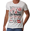 Polera Los Bunkers - Temazos Rojo/Oscuro (Blanco)