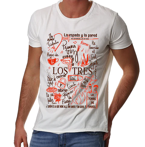 Polera Los Tres - Temazos Otoño (Blanco) | Rock