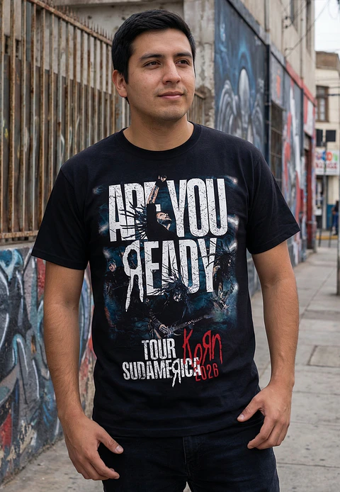 Polera Korn Are You Ready Tour 2026 Chile Sudamérica | Fechas Concierto