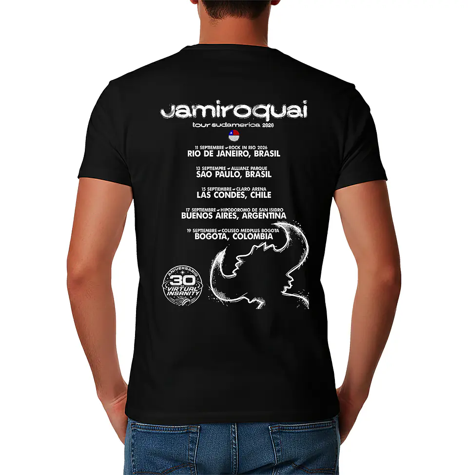 Polera Jamiroquai - Tour Sudamerica 2026 Fechas | Funk 4