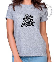 Polera Manga Corta "Enjoy Every Moment"