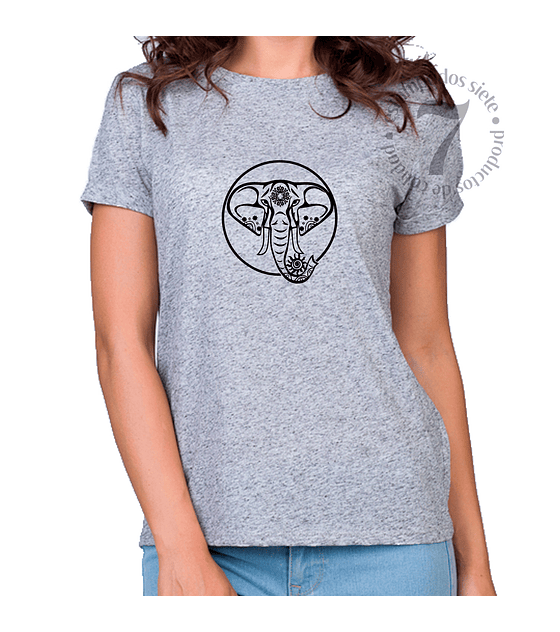 Polera Manga Corta Mandala De Elefante